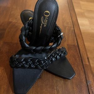 New Black heels sandals